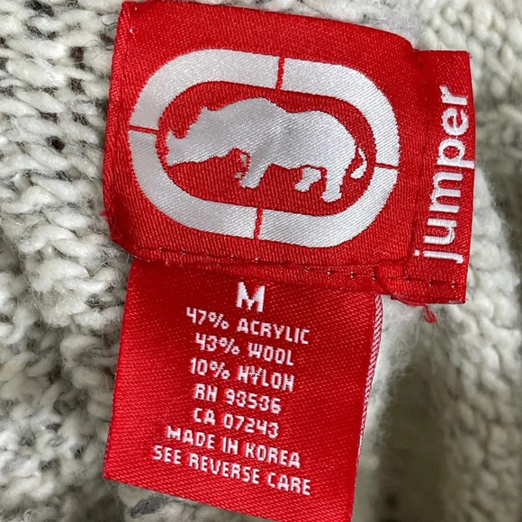 Eckō Unltd Men’s‎ Jumper Ski Sweater Vintage 90’s Nordic Wool Blend Medium - Picture 6 of 8